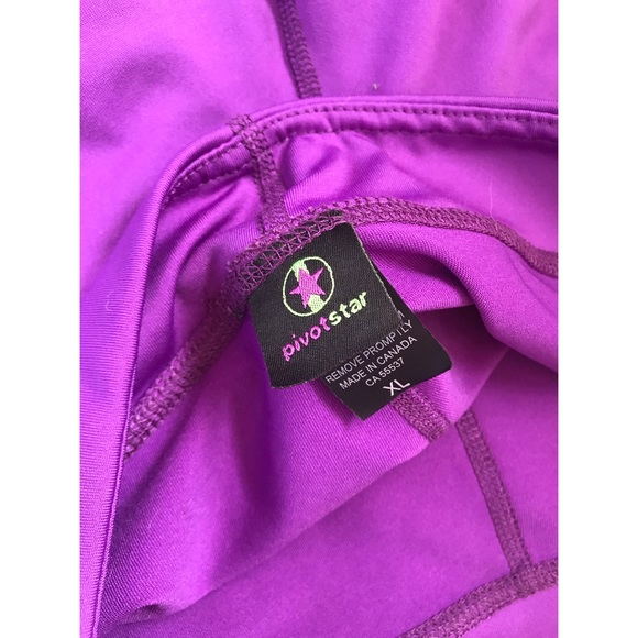 pivot star purple & orange roller derby shorts XL - Picture 4 of 5